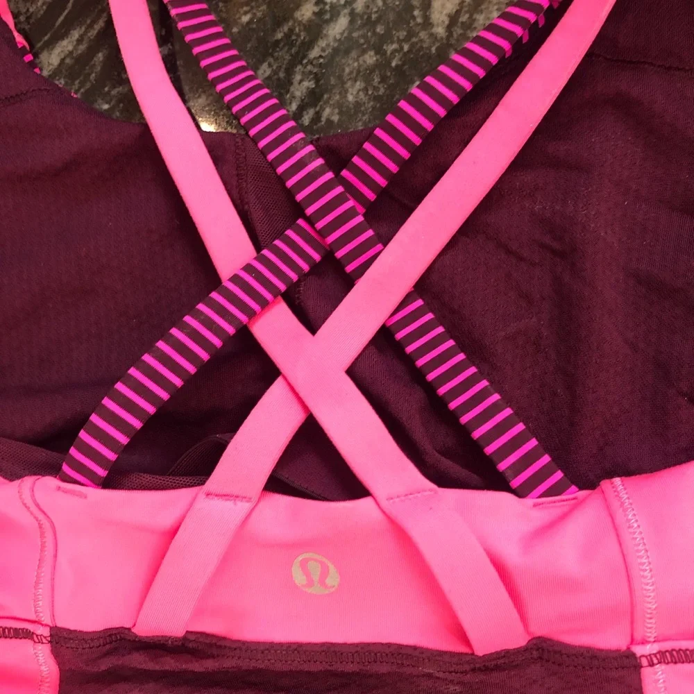 Lululemon top . Size 6 color block. - Picture 1 of 5